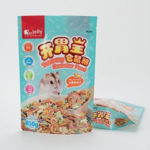 Keep your hamster food fresh and your brand front and center with our custom stand-up zip lock pouches. Designed for small pet products like dry pellets, fruits, or treats, these bags offer excellent shelf appeal, secure sealing, and full customization options. Whether you're launching a new product or rebranding, we offer flexible packaging solutions that fit your style, quantity, and budget — directly from our experienced factory.