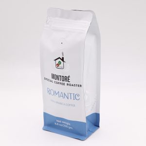 Premium Square-Bottom 8-Side Sealed Coffee Pouch with Pocket Zipper & Degassing Valve – Flat Bottom Stand-Up Bag for Coffee Packaging