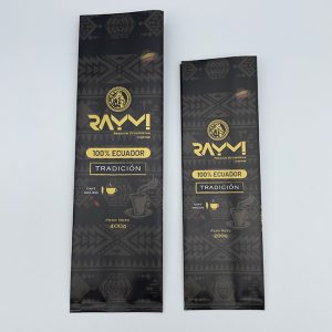 Side-sealed accordion coffee packaging bag