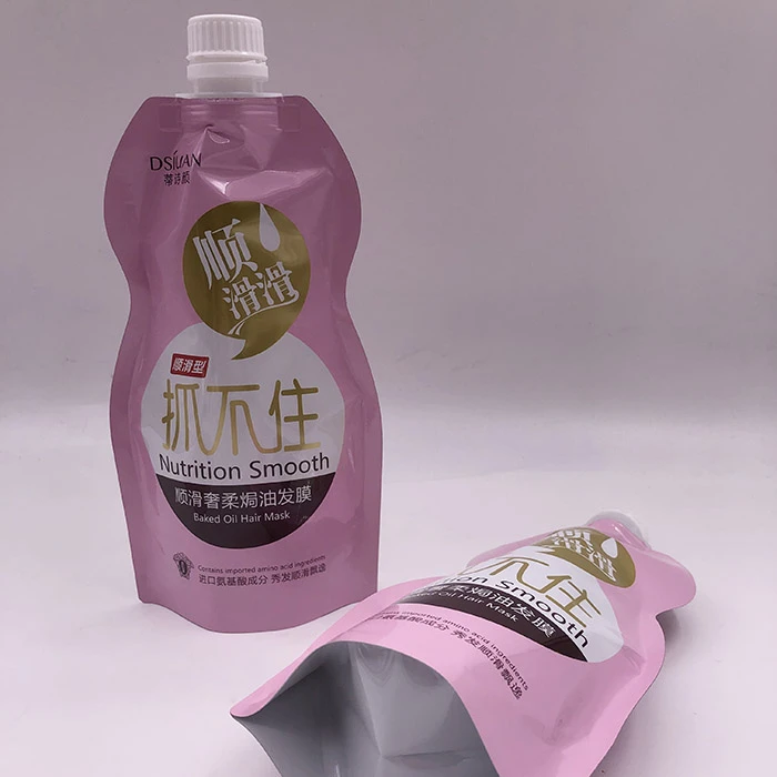 Custom Printed Spout Pouch Packaging for Hair Mask & Hair Care Products