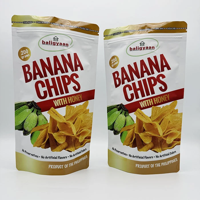 Banana Chip Stand-Up Zipper Food Packaging Bag